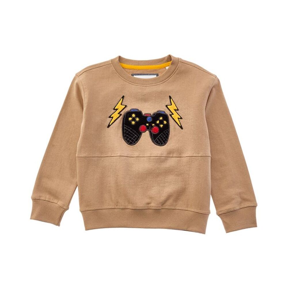 Sovereign Code Boys  Sandlot Crewneck Sweater, Beige
